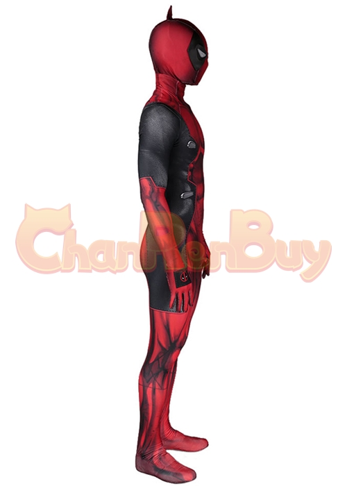Deadpool Costume Wade Wilson Cosplay Bodysuit Horn Ver.