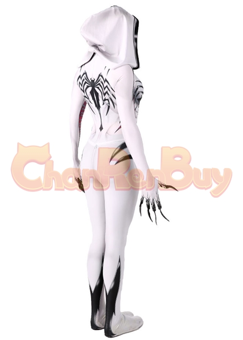 Venom Spider Gwen Costume Stacy Cosplay Bodysuit White Ver.