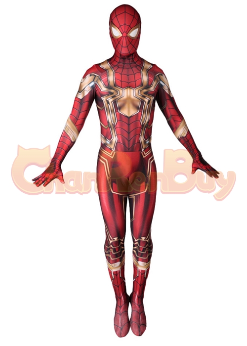 Iron Spider Man Suit Costume Peter Parker Cosplay Bodysuit