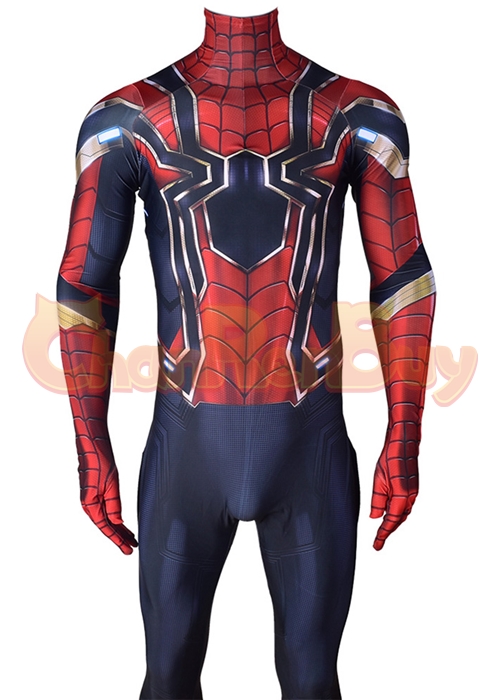 Avengers Infinity War Iron Spider Man Suit Costume Cosplay Bodysuit