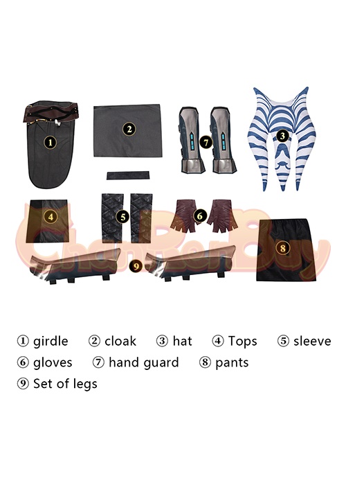 Ahsoka Tano Costume The Mandalorian Cosplay Suit