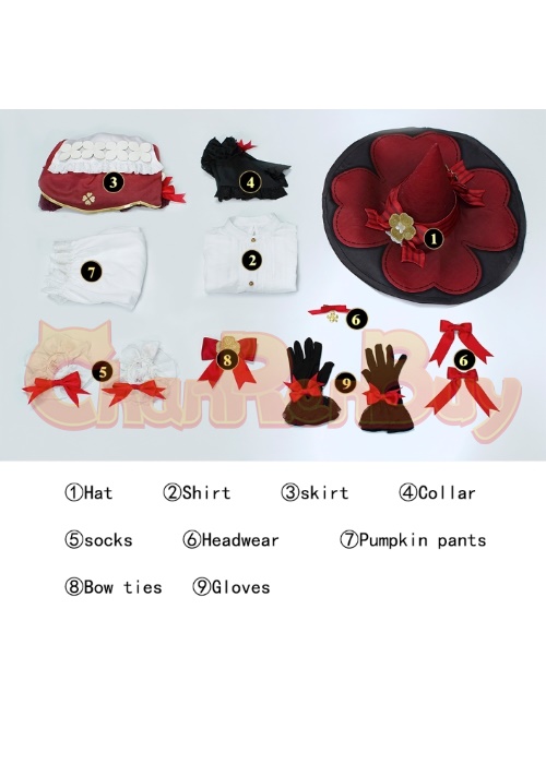 Klee Costume Genshin Impact Cosplay Suit for Kids Ver2