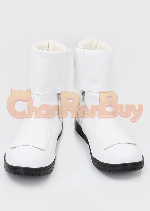 White Ranger Shoes Mighty Morphin Cosplay Boots Ver.3