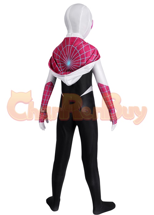 Gwen Stacy Costume Bodysuit Spider-Man The Spider-Verse Cosplay for Kids