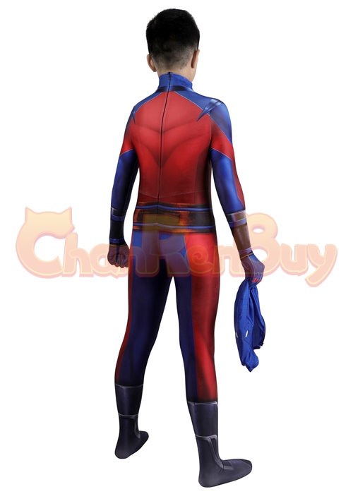 Black Adam Costume Bodysuit Atom Smasher Cosplay for Kids