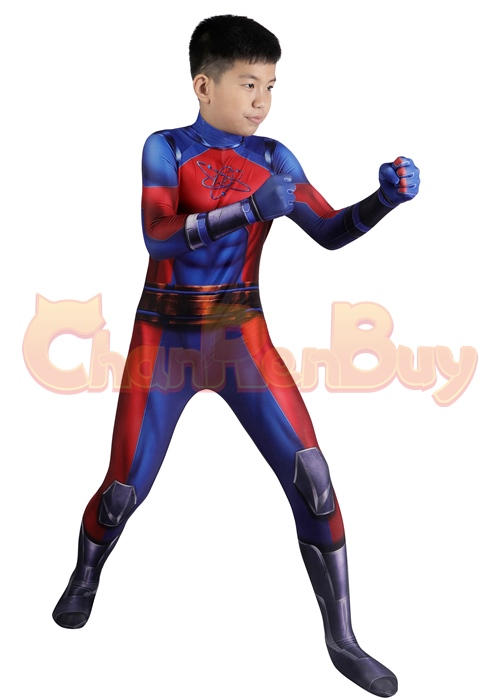 Black Adam Costume Bodysuit Atom Smasher Cosplay for Kids