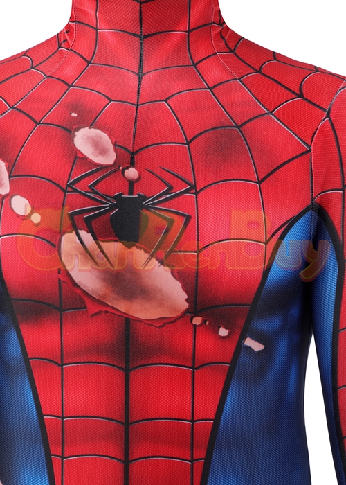 Marvel's Spider-Man Costume Bodysuit Classic Suit Damaged Peter Cosplay for Kids