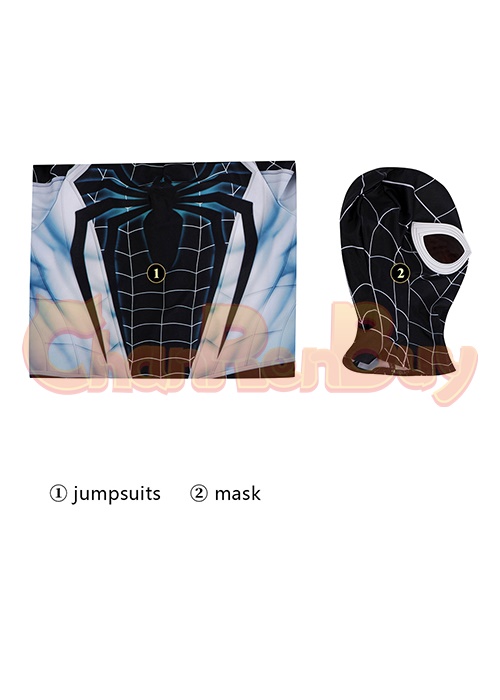 Marvel's Spider-Man Negative Suit Costume Cosplay for Kids