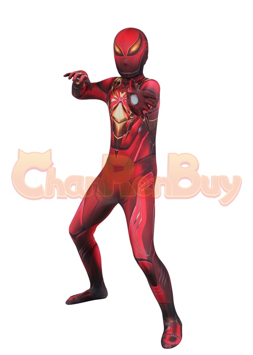 Avengers：Infinity War Costume Iron Spider-Man Bodysuit Cosplay for Kids
