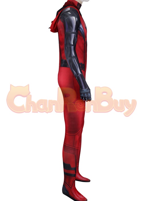 Miles Morales Crimson Cowl Suit Spider Man Costume Cosplay Bodysuit