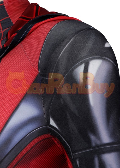 Miles Morales Crimson Cowl Suit Spider Man Costume Cosplay Bodysuit
