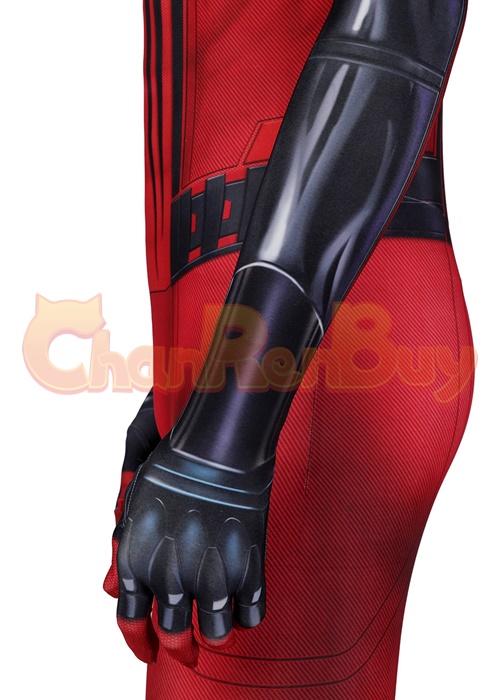 Miles Morales Crimson Cowl Suit Spider Man Costume Cosplay Bodysuit
