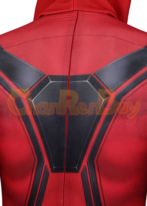 Miles Morales Crimson Cowl Suit Spider Man Costume Cosplay Bodysuit