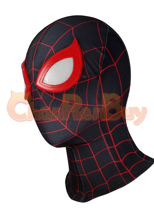 Miles Morales Crimson Cowl Suit Spider Man Costume Cosplay Bodysuit