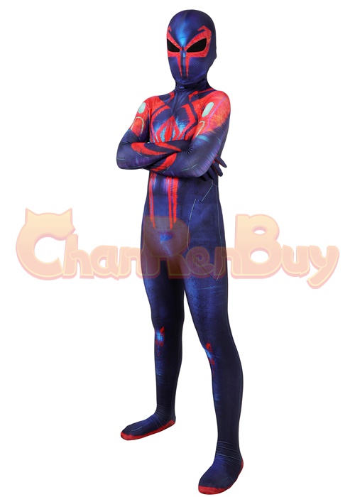 Spiderman 2099 Miguel O'Hara Costume Bodysuit Spider-Man The Spider-Verse Cosplay for Kids