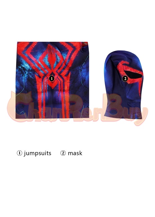 Spiderman 2099 Miguel O'Hara Costume Bodysuit Spider-Man The Spider-Verse Cosplay for Kids