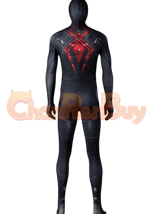 Spider Man Costume Dark Suit Cosplay Bodysuit