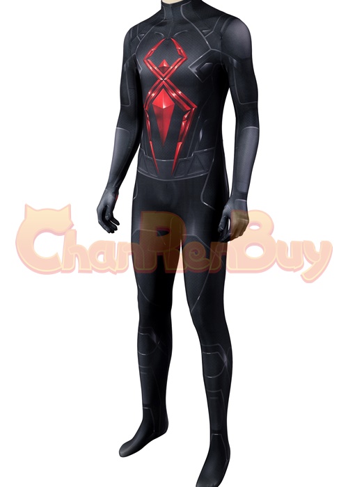 Spider Man Costume Dark Suit Cosplay Bodysuit
