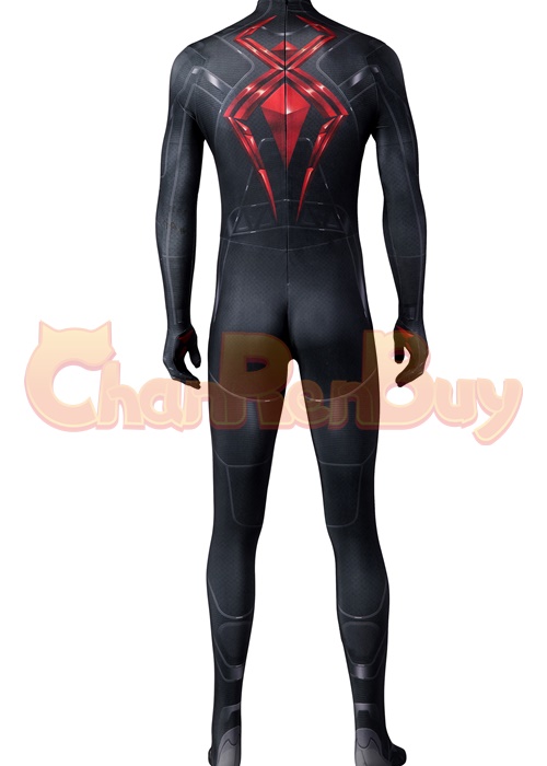 Spider Man Costume Dark Suit Cosplay Bodysuit