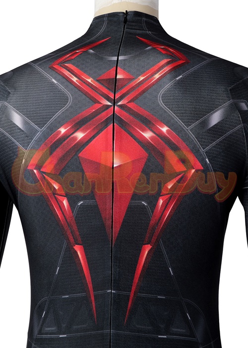 Spider Man Costume Dark Suit Cosplay Bodysuit