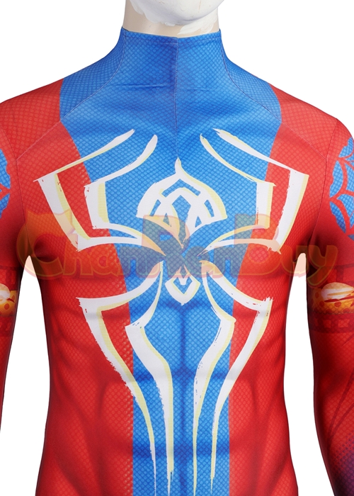 Spider-Man India Pavitr Prabhakar Bodysuit Costume Across the Spider-Verse Cosplay Suit 