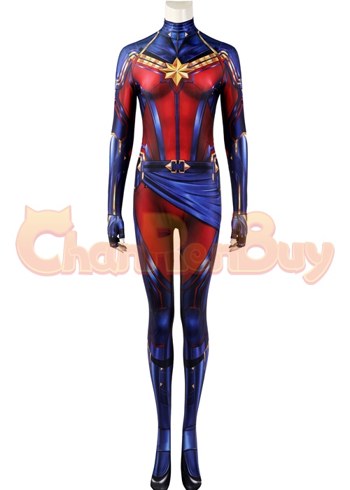 Captain Marvel Carol Danvers Bodysuit Costume Cosplay Avengers: Endgame Suit 