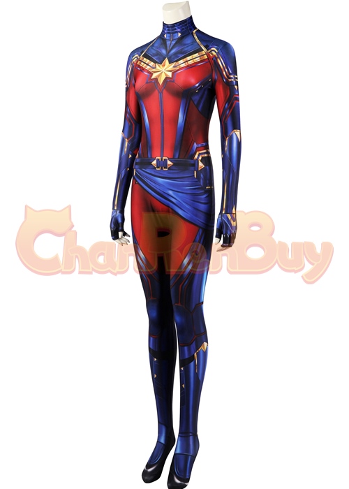 Captain Marvel Carol Danvers Bodysuit Costume Cosplay Avengers: Endgame Suit 