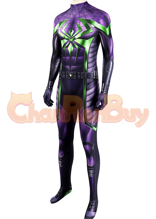 Marvel's Spider-Man Bodysuit Costume Miles Morales Purple Reign Cosplay Suit