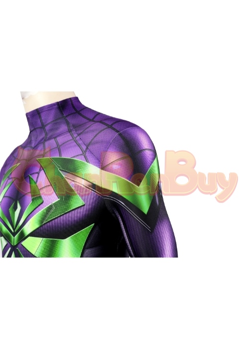 Marvel's Spider-Man Bodysuit Costume Miles Morales Purple Reign Cosplay Suit
