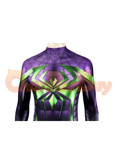 Marvel's Spider-Man Bodysuit Costume Miles Morales Purple Reign Cosplay Suit