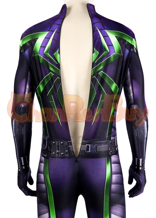 Marvel's Spider-Man Bodysuit Costume Miles Morales Purple Reign Cosplay Suit