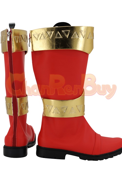 Kishiryu Sentai Ryusoulger Shoes Ryusou Red Cosplay Boots