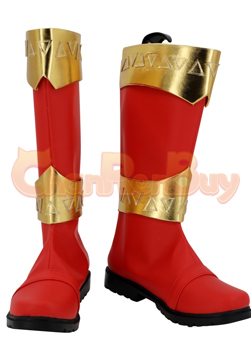 Kishiryu Sentai Ryusoulger Shoes Ryusou Red Cosplay Boots