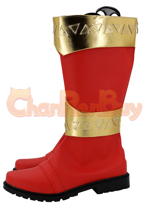 Kishiryu Sentai Ryusoulger Shoes Ryusou Red Cosplay Boots