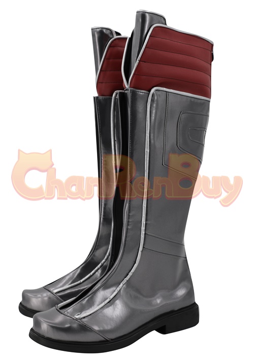Atom Smasher Shoes Black Adam Cosplay Boots