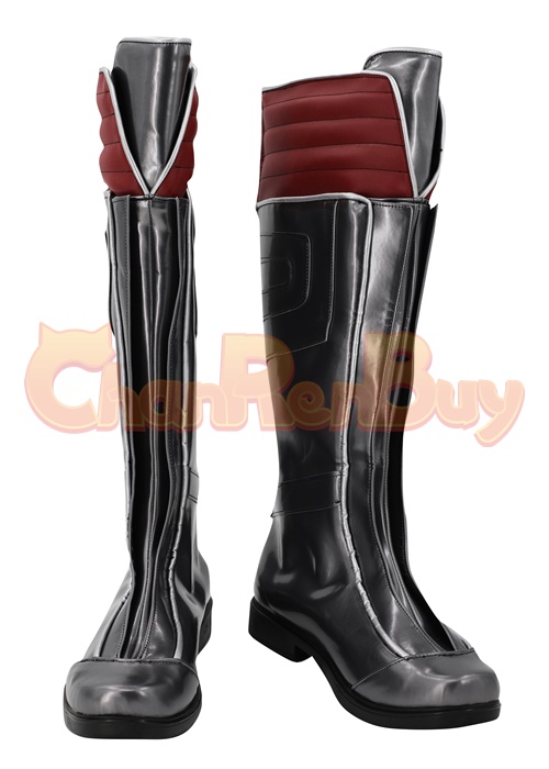 Atom Smasher Shoes Black Adam Cosplay Boots