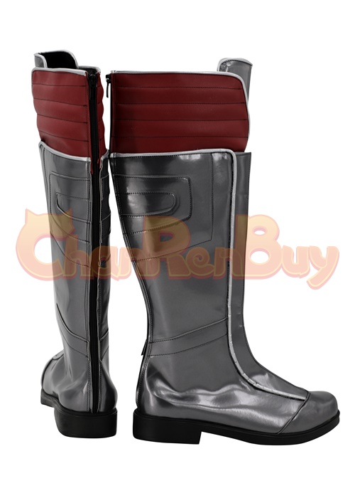 Atom Smasher Shoes Black Adam Cosplay Boots