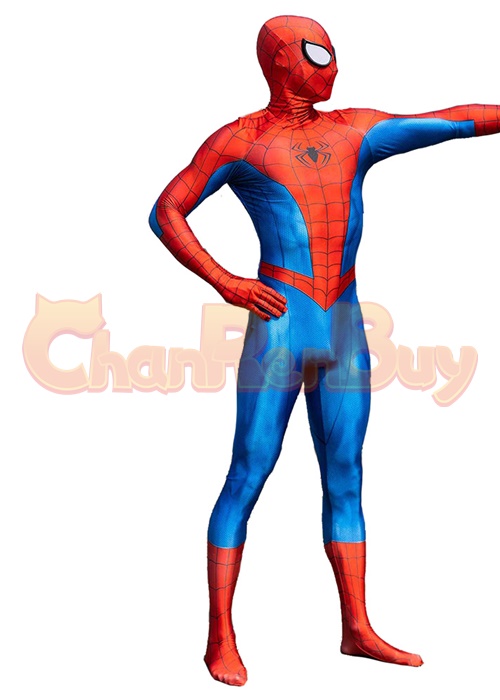 Spider-Man Classic Suit Costume Cosplay Bodysuit for Adult Kid
