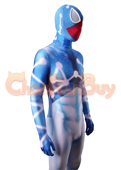 Venom Spider Man Sky Blue Symbiote Suit Costume Cosplay Bodysuit for Adult Kid