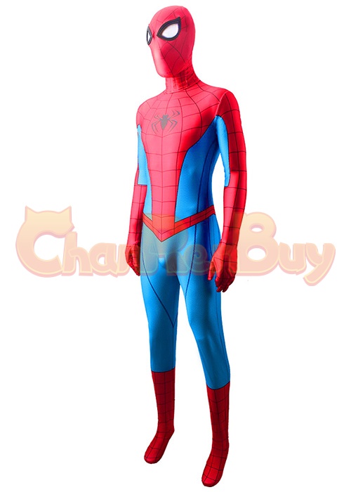 Spider-Man PS4 Classic Suit Costume Cosplay Bodysuit for Adult Kid-CR