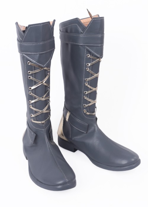 Ashe Gray Shoes Overwatch OW Elizabeth Caledonia Calamity Cosplay Boot