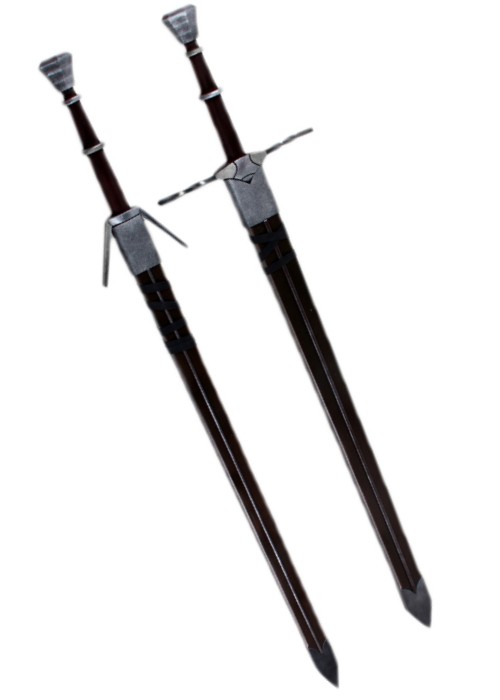The Witcher 3 Wild Hunt Geralt of Rivia Twin Swords Cosplay Prop-Chaorenbuy Cosplay