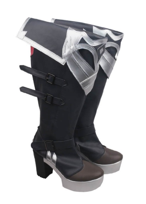 Red Dead of Night Diluc Shoes Genshin Impact Cosplay High Heel Boots