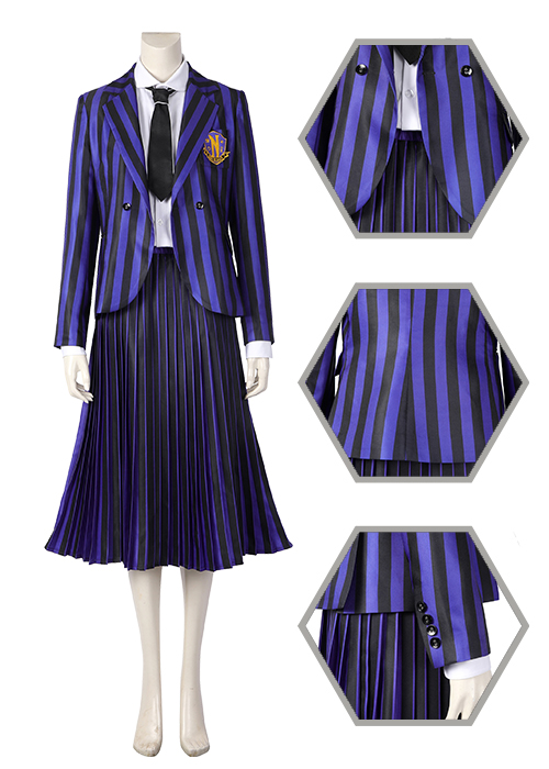 Enid Sinclair Bianca Barclay Costume Wednesday The Addams Family Cosplay Suit
