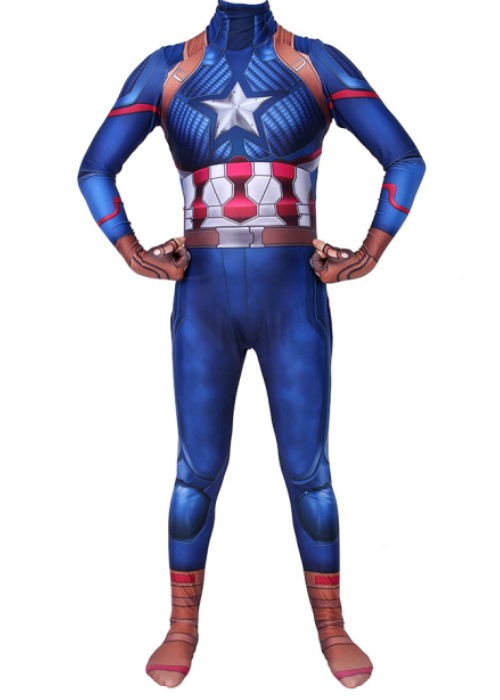 Avengers Endgame Captain America Costume Cosplay Bodysuit Ver.2