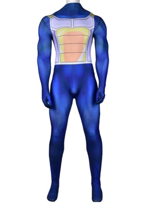 Dragon Ball Fighter Z Super Saiyan Vegeta Costume Cosplay Blue Bodysuit