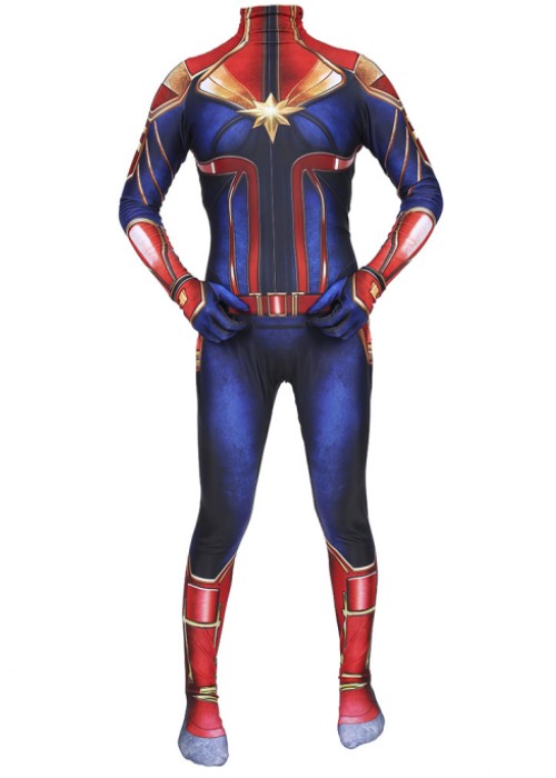 Captain Marvel Costume Carol Danvers Cosplay Bodysuit