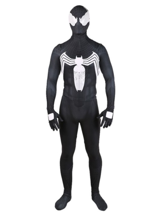Spider Man Venom Symbitote Costume Cosplay Bodysuit
