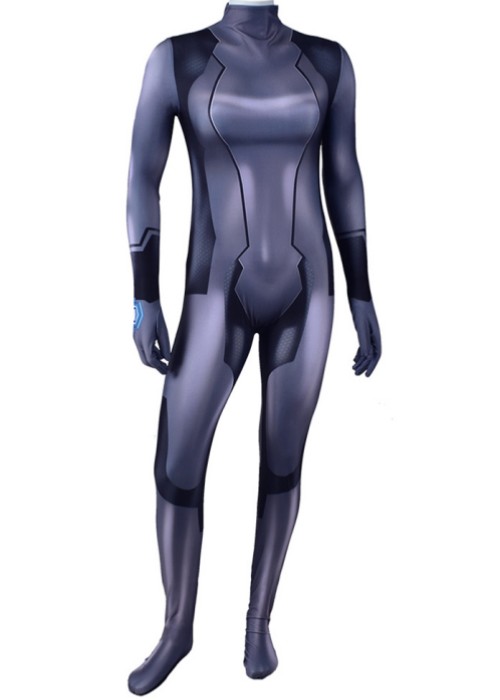 Metroid Samus Aran Zero Suit Costume Cosplay Bodysuit