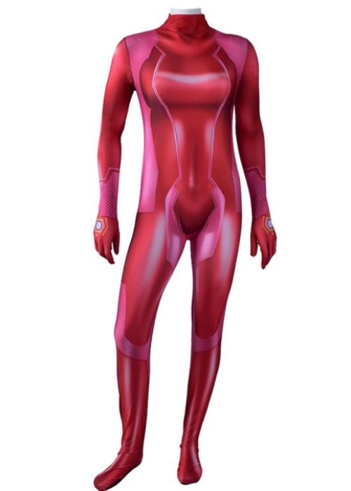 Metroid Samus Aran Zero Costume Cosplay Bodysuit